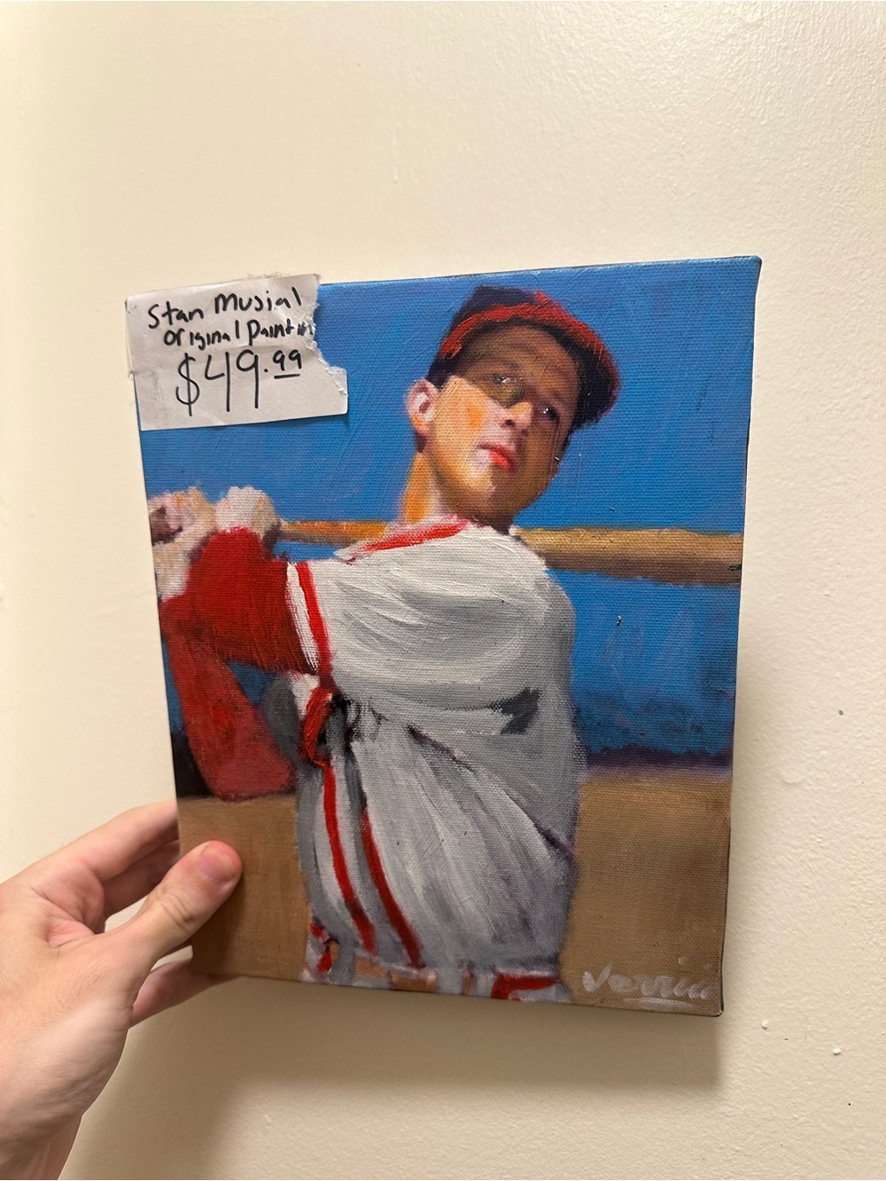Stan Musial St. Louis Original Baseball Painting - 8x10